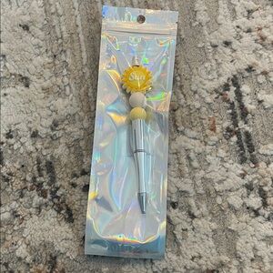 Sunshine Yellow and Silver Pen